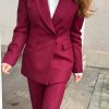 THAIS BURGUND SUIT